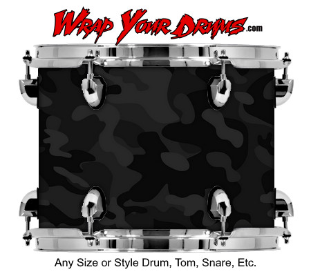 Buy Drum Wrap Camo Black 1 Drum Wrap