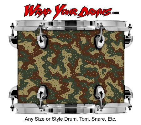 Buy Drum Wrap Camo Green 10 Drum Wrap