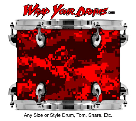 Buy Drum Wrap Camo Red 1 Drum Wrap