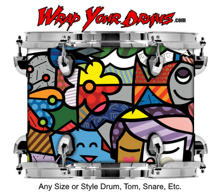 Buy Drum Wrap Psychedelic Pets Drum Wrap